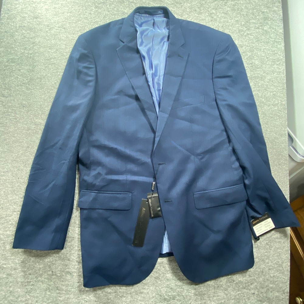 Alberto Cardinali Mens Slim Fit Navy Blue Suit Jacket Blazer Sz 48L HB15063 NWT